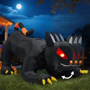 imageOutvita 2 Packs Halloween Inflatables Set of Lighted Eyes Decoration 3Ft Blow Ups Green Eyes for Halloween Decor Outdoor with LEDs Party Supplies Blow up Decoration for Yard Lawn Patio GardenBlack Cat