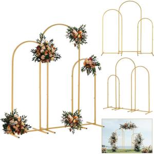 imageOutvita 66ft Wedding Arch Backdrop Stand Square Metal Wedding Ballon Arch Frame Decoration Support Stand for Ceremony Indoor Outdoor Party Event Baby Shower170 Pounds