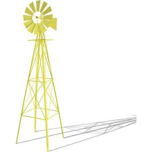 imageOutvita 8FT Ornamental Windmill Heavy Duty Durable Metal Weather Vane Garden Decoration Weather Resistant for Garden Yard Farm Seaside 8ftGray8ftyellow