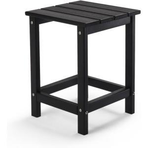 imageOutvita Adirondack Side Table 24 Inch Square Outdoor End Table HDPE Weather Resistant Coffee Table for Patio Balcony Deck Garden BlueBlack