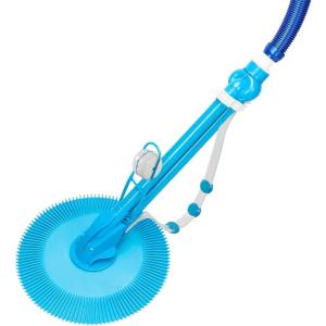 imageOutvita Automatic Pool Vacuum Cleaner w 10 Hose Powerful Sunction Fit for AboveGround ampamp Inground Swimming Pool Debris Floor Walls Dirt Blue