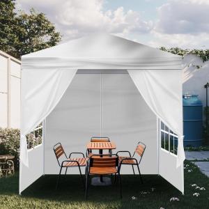 imageOutvita Outdoor Party Tent Patio Canopy Tent Gazebo with Removable Sidewalls Instant Event Tent for Cater Events Wedding Birthday Pavilion Beach BBQ 65x6565x65white4 walls