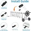 imageOutvita 18FT Pool Cover Reel Set Solar Cover Aluminum Roller with Rubber Wheels for Inground Outdoor Swimming Pools Adjustable Above Ground Pool Blanket Reels Black ampamp GreenBlack