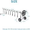 imageOutvita 18FT Pool Cover Reel Set Solar Cover Aluminum Roller with Rubber Wheels for Inground Outdoor Swimming Pools Adjustable Above Ground Pool Blanket Reels Black ampamp GreenBlack