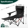 imageOutvita 2 Pack Folding Camping Chair with Foot Rest Lightweight Camping Chairs for Adults Portable Lawn Chair with Carrying Bag for Fishing Hiking Picnic Beach Sports Supports Up to 220 Lbs