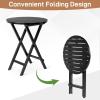 imageOutvita 24in Wood Folding Side Table Portable ampamp Lightweight Compact Wooded Side Table Camping Side Table for Outdoor Indoor Patio Porch Balcony  Square BlackBlack