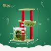 imageOutvita 32quot Christmas Cat Tree Tower for Indoor Cats MultiLevel Cat Climbing Tower with Cat Condos Top Perches Hammock Scratching Posts Kittens Play Activity Center32in  3 Level