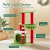 imageOutvita 32quot Christmas Cat Tree Tower for Indoor Cats MultiLevel Cat Climbing Tower with Cat Condos Top Perches Hammock Scratching Posts Kittens Play Activity Center32in  3 Level