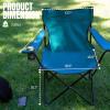 imageOutvita 4 Pack Folding Camping Chair Ultra Lightweight Camping Chairs for Adults Portable Lawn Chair with Carrying Bag for Fishing Camping Hiking Picnic Beach Sports 220 Lbs Weight CapacityBlue