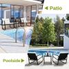 imageOutvita 4 Pieces Patio Furniture Set Rattan Conversation Sets with Loveseat Soft Cushion and Glass Table for Garden Backyard Balcony Porch PoolsideBrown GradientBlack