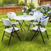 imageOutvita 4Pcs Folding Chairs 2Tier Molded Heavy Duty Outdoor Plastics Folding Chairs Easy to Fold ampamp Store Suitable for Indoor ampamp Outdoor Wedding Party Restaurant Meeting Patio and Garden WhiteWhite