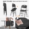 imageOutvita 4Pcs Folding Chairs 2Tier Molded Heavy Duty Outdoor Plastics Folding Chairs Easy to Fold ampamp Store Suitable for Indoor ampamp Outdoor Wedding Party Restaurant Meeting Patio and Garden WhiteBlack