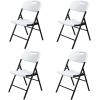 imageOutvita 4Pcs Folding Chairs 2Tier Molded Heavy Duty Outdoor Plastics Folding Chairs Easy to Fold ampamp Store Suitable for Indoor ampamp Outdoor Wedding Party Restaurant Meeting Patio and Garden WhiteWhite