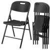 imageOutvita 4Pcs Folding Chairs 2Tier Molded Heavy Duty Outdoor Plastics Folding Chairs Easy to Fold ampamp Store Suitable for Indoor ampamp Outdoor Wedding Party Restaurant Meeting Patio and Garden WhiteBlack