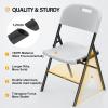 imageOutvita 4Pcs Folding Chairs 2Tier Molded Heavy Duty Outdoor Plastics Folding Chairs Easy to Fold ampamp Store Suitable for Indoor ampamp Outdoor Wedding Party Restaurant Meeting Patio and Garden WhiteWhite