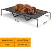 imageOutvita 60 Inch Elevated Dog Bed Outdoor Cooling Raised Pet Cot with Waterproof Textilene Mesh Washable Breathable Alloy Steel Frame Portable Chew Proof Indoor ampamp Outdoor BlackBlack
