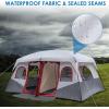 imageOutvita 810 Person Camping Tent Large 2 Room Family Tent with Weatherproof Instant Cabin Shelter with Rainfly ampamp Carry Bag for Backpacking Hiking Car TravelingGray Tent with Gray Cover