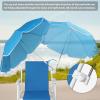 imageOutvita Beach Chair with Umbrella Outdoor Folding Chair High Strength Cleanable Fabric Lightweight and Waterproof for Sand Camping Lawn Concert Travel Festival BlueHeavy Duty Supports 220lbsBlue
