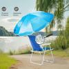 imageOutvita Beach Chair with Umbrella Outdoor Folding Chair High Strength Cleanable Fabric Lightweight and Waterproof for Sand Camping Lawn Concert Travel Festival BlueHeavy Duty Supports 220lbsBlue