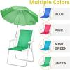 imageOutvita Beach Chair with Umbrella Outdoor Folding Chair High Strength Cleanable Fabric Lightweight and Waterproof for Sand Camping Lawn Concert Travel Festival BlueHeavy Duty Supports 220lbsGreen