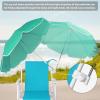 imageOutvita Beach Chair with Umbrella Outdoor Folding Chair High Strength Cleanable Fabric Lightweight and Waterproof for Sand Camping Lawn Concert Travel Festival BlueHeavy Duty Supports 220lbsMint Green