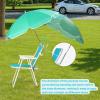 imageOutvita Beach Chair with Umbrella Outdoor Folding Chair High Strength Cleanable Fabric Lightweight and Waterproof for Sand Camping Lawn Concert Travel Festival BlueHeavy Duty Supports 220lbsMint Green