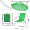 imageOutvita Beach Chair with Umbrella Outdoor Folding Chair High Strength Cleanable Fabric Lightweight and Waterproof for Sand Camping Lawn Concert Travel Festival BlueHeavy Duty Supports 220lbsGreen