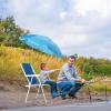 imageOutvita Beach Chair with Umbrella Outdoor Folding Chair High Strength Cleanable Fabric Lightweight and Waterproof for Sand Camping Lawn Concert Travel Festival BlueHeavy Duty Supports 220lbsBlue