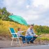 imageOutvita Beach Chair with Umbrella Outdoor Folding Chair High Strength Cleanable Fabric Lightweight and Waterproof for Sand Camping Lawn Concert Travel Festival BlueHeavy Duty Supports 220lbsMint Green