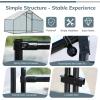 imageOutvita Chicken Coop 19510 FT Large Metal Chicken House Poultry Habitat Cage with Waterproof Cover Walkin Chicken Run Pen for Small Animals Yard Farm PatioBlack