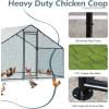 imageOutvita Chicken Coop 19510 FT Large Metal Chicken House Poultry Habitat Cage with Waterproof Cover Walkin Chicken Run Pen for Small Animals Yard Farm PatioBlack