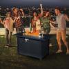imageOutvita Fire Pit Table 43quot 50000 BTU Rectangle Metal Propane Fire Table with Lid Lava Rocks Waterproof Dust Cover and Glass Wind Guard for Garden Backyard Deck Patio