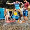 imageOutvita Folding Portable Picnic Camping Table Small Lightweight with 2 Wing Panels ampamp Carry Handle Outdoor Grill Table for Camping Cooking BBQ RV Picnic BlackGun