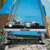 imageOutvita Folding Table 3FT Aluminum Camping Table with Storage Adjustable Height Picnic Table Lightweight for Carring Outdoor Party Events BeachBlack