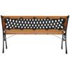 imageOutvita Garden Bench 48quot Front Porch Bench with Steel Frame Solid Construction Outdoor Seating for YardPlayground PatioRhombic
