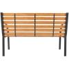 imageOutvita Garden Bench 48quot Front Porch Bench with Steel Frame Solid Construction Outdoor Seating for YardPlayground PatioSlat