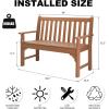 imageOutvita Garden Bench HDPE Outdoor Bench for Two Person AllWeather Patio Bench AntiFading ampamp AntiCracking for Garden Porch and Park