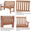 imageOutvita Garden Bench HDPE Outdoor Bench for Two Person AllWeather Patio Bench AntiFading ampamp AntiCracking for Garden Porch and Park