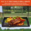 imageOutvita Grill Swing Campfire Grill Stand with Iron Grill Grate Campfire Cooking Rack with Hooks and Carry Bag Portable Cookware Hanging Rack Outdoor Camping Bonfire for Cookware ampamp Dutch Oven