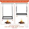 imageOutvita Grill Swing Campfire Grill Stand with Iron Grill Grate Campfire Cooking Rack with Hooks and Carry Bag Portable Cookware Hanging Rack Outdoor Camping Bonfire for Cookware ampamp Dutch Oven