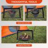 imageOutvita Grill Swing Campfire Grill Stand with Iron Grill Grate Campfire Cooking Rack with Hooks and Carry Bag Portable Cookware Hanging Rack Outdoor Camping Bonfire for Cookware ampamp Dutch Oven