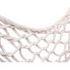imageOutvita Hanging Hammock Net Chair Outdoor Single Hanging Rope AirSky Chair Cotton Swing with Wooden Stick for 250 Lbs Capacity for Home Indoor Outdoor Garden Yard BedroomBeige