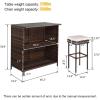 imageOutvita Outdoor Bar Table 3 Piece Rattan Patio Bar Set with Stools 40quot Height Tempered Glasstop Bar Table AllWeather Brown Wicker Furniture for Poolside Balcony Yard