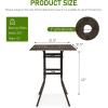 imageOutvita Outdoor Bar Table Cast Aluminum Patio Bar Table with Umbrella Hole 41quot Height Round Bistro Table Tall Dining Table315x315x42inch
