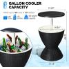 imageOutvita Outdoor Cooler Side Table Modern Outdoor Patio Furniture ampamp Hot Tub Cool Bar Table  10 Gallon Beer and Wine Cooler for Cool Entertaining Party YardBlack