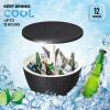 imageOutvita Outdoor Cooler Side Table Modern Outdoor Patio Furniture ampamp Hot Tub Cool Bar Table  10 Gallon Beer and Wine Cooler for Cool Entertaining Party YardBlack