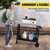 imageOutvita Outdoor Grill Cart Movable Food Prep and Work Cart Table Pizza Oven Stand Table with Wheels Indoor ampamp Outdoor Multifunctiona BBQ Cart with Mesh Racks for Home Party CampingSilver