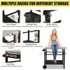 imageOutvita Outdoor Grill Cart Movable Food Prep and Work Cart Table Pizza Oven Stand Table with Wheels Indoor ampamp Outdoor Multifunctiona BBQ Cart with Mesh Racks for Home Party CampingSilver