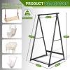 imageOutvita Outdoor Hammock Chair Stand Heavy Duty AFrame Metal Swing Stand with PowderCoated Finish and 2 Haning Holes for Yard Porch Paito Inside RoomBlack