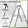 imageOutvita Outdoor Hammock Chair Stand Heavy Duty AFrame Metal Swing Stand with PowderCoated Finish and 2 Haning Holes for Yard Porch Paito Inside RoomBlack